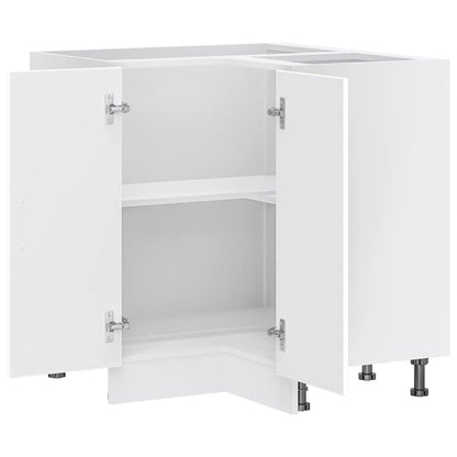 Mobile Base ad Angolo Cucina Kalmar Bianco in Legno Multistrato | homemem39