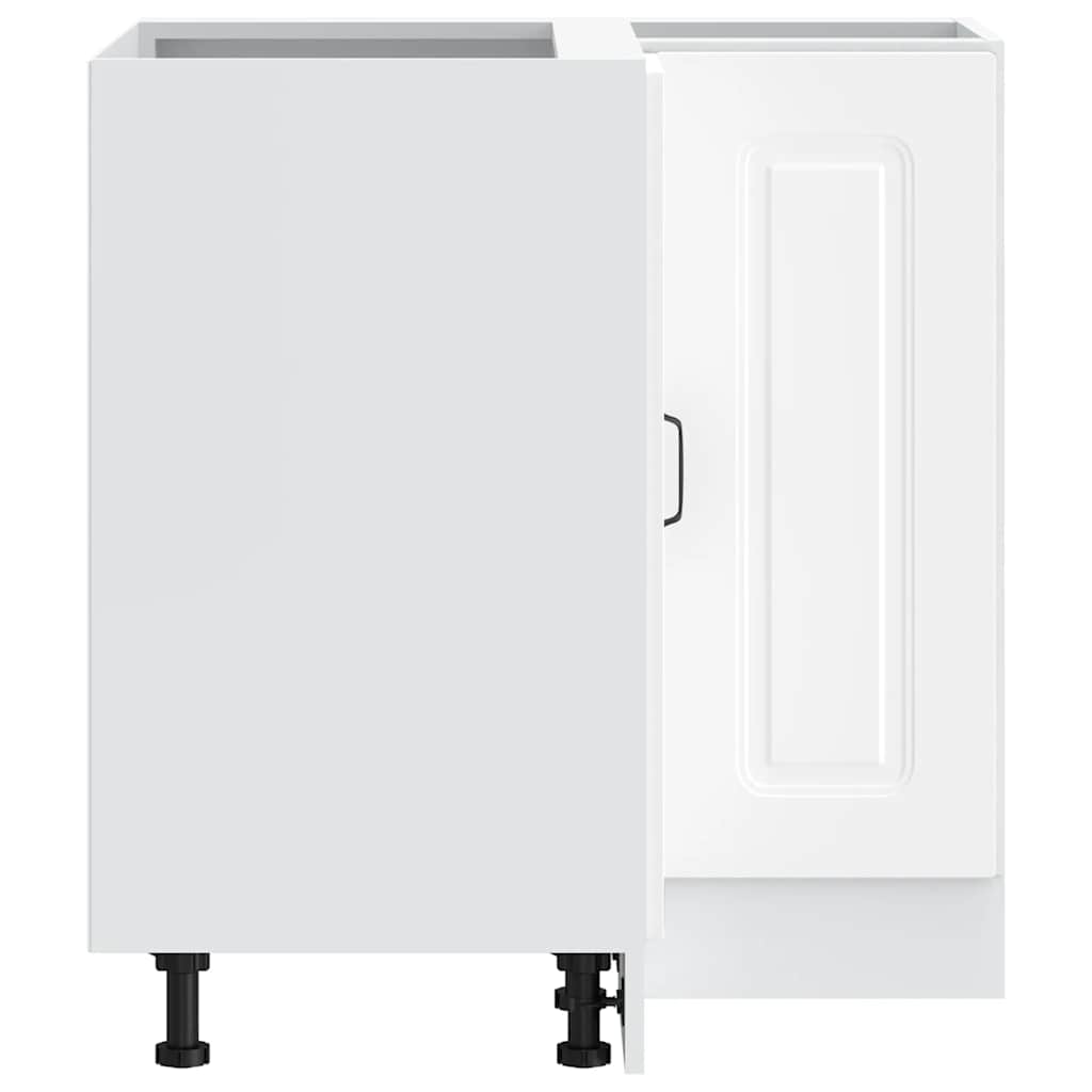 Mobile Base ad Angolo Cucina Kalmar Bianco in Legno Multistrato - homemem39