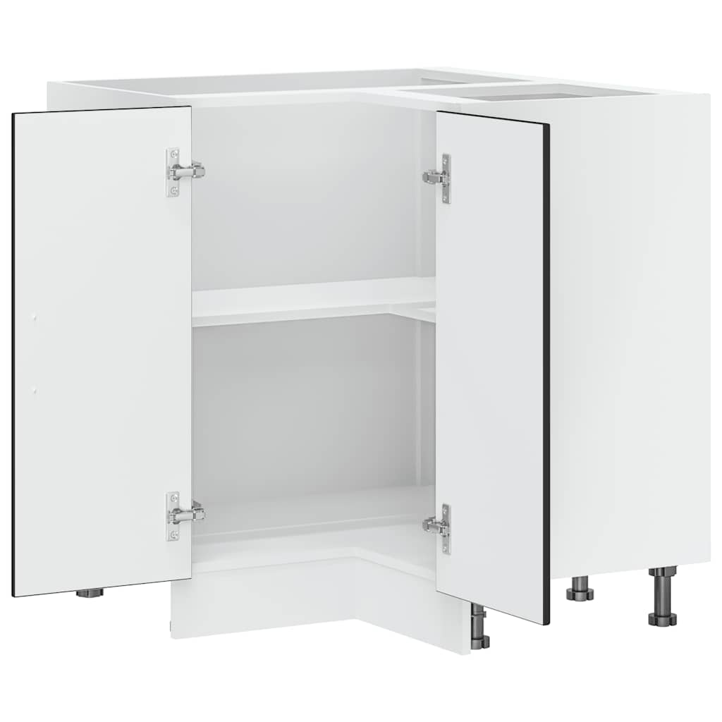 Mobile Base ad Angolo Cucina Kalmar Nero in Legno Multistrato - homemem39