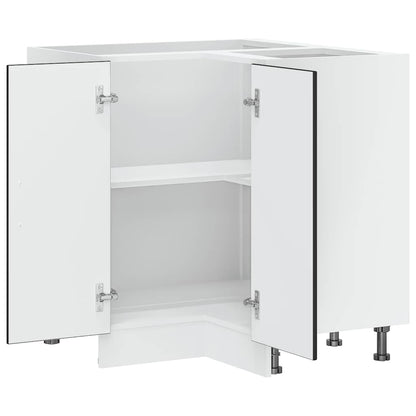 Mobile Base ad Angolo Cucina Kalmar Nero in Legno Multistrato - homemem39