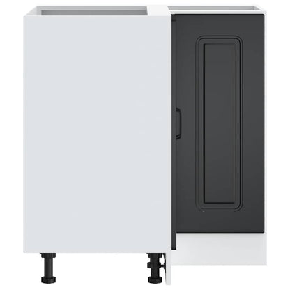 Mobile Base ad Angolo Cucina Kalmar Nero in Legno Multistrato - homemem39