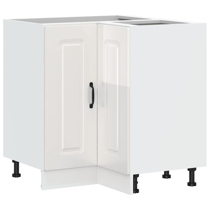 Mobile Base ad Angolo Cucina Kalmar Bianco Lucido in Truciolato