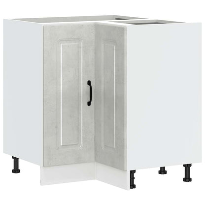 Mobile Base ad Angolo Cucina Kalmar Grigio Cemento Truciolato
