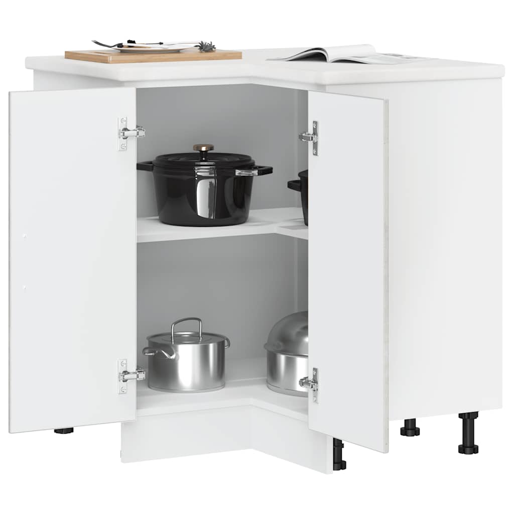Mobile Base ad Angolo Cucina Kalmar Grigio Cemento Truciolato