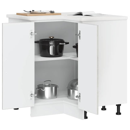 Mobile Base ad Angolo Cucina Kalmar Grigio Cemento Truciolato
