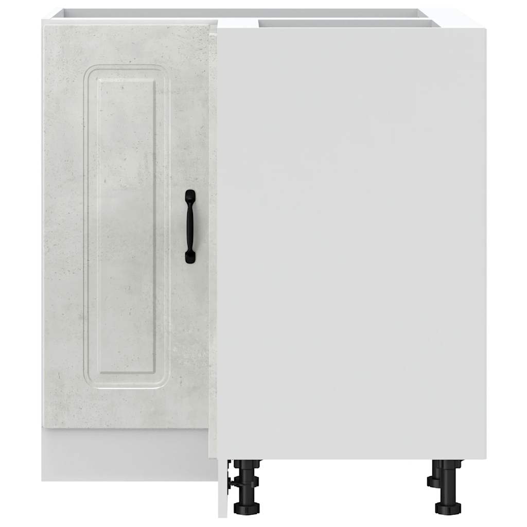 Mobile Base ad Angolo Cucina Kalmar Grigio Cemento Truciolato | homemem39