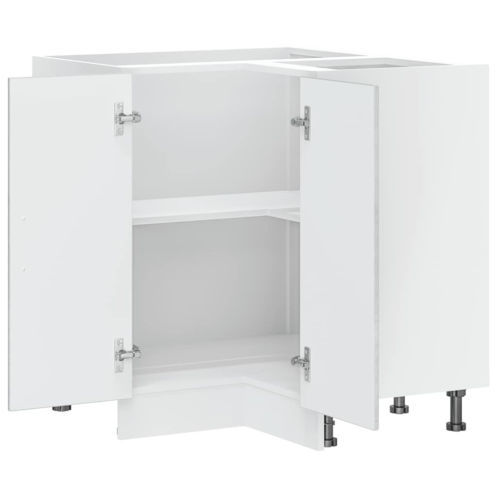 Mobile Base ad Angolo Cucina Kalmar Grigio Cemento Truciolato - homemem39