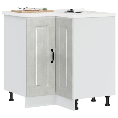 Mobile Base ad Angolo Cucina Kalmar Grigio Cemento Truciolato