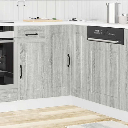Mobile Base ad Angolo Cucina Kalmar Grigio Sonoma in Truciolato