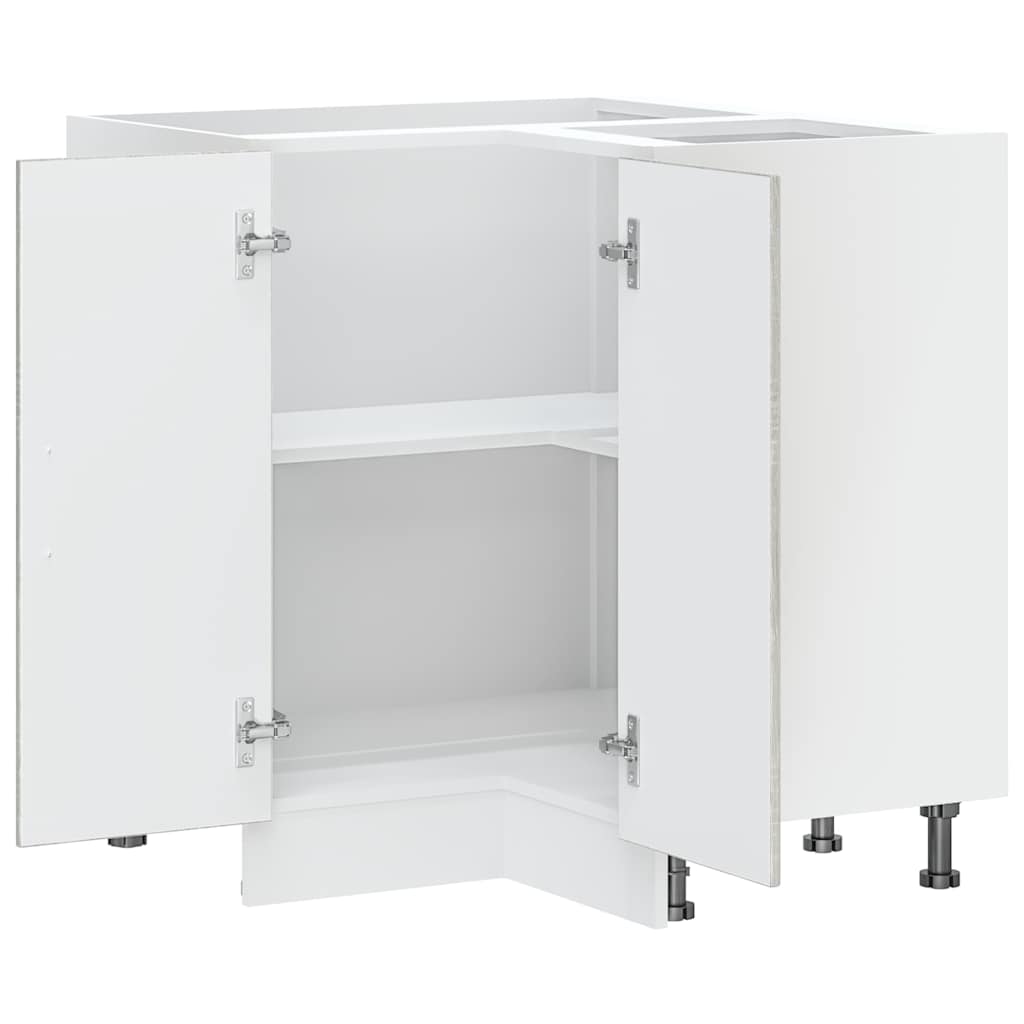 Mobile Base ad Angolo Cucina Kalmar Grigio Sonoma in Truciolato - homemem39