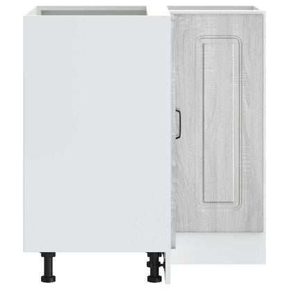 Mobile Base ad Angolo Cucina Kalmar Grigio Sonoma in Truciolato - homemem39