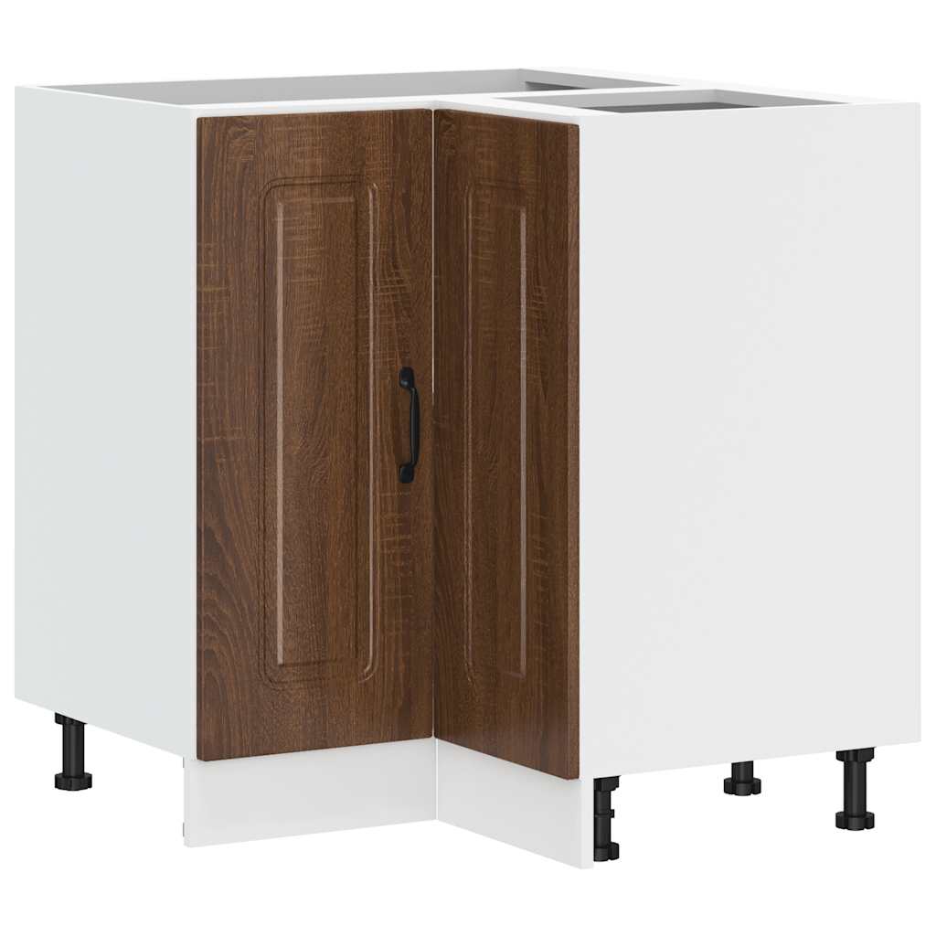 Mobile Base ad Angolo Cucina Kalmar Rovere Marrone Truciolato - homemem39