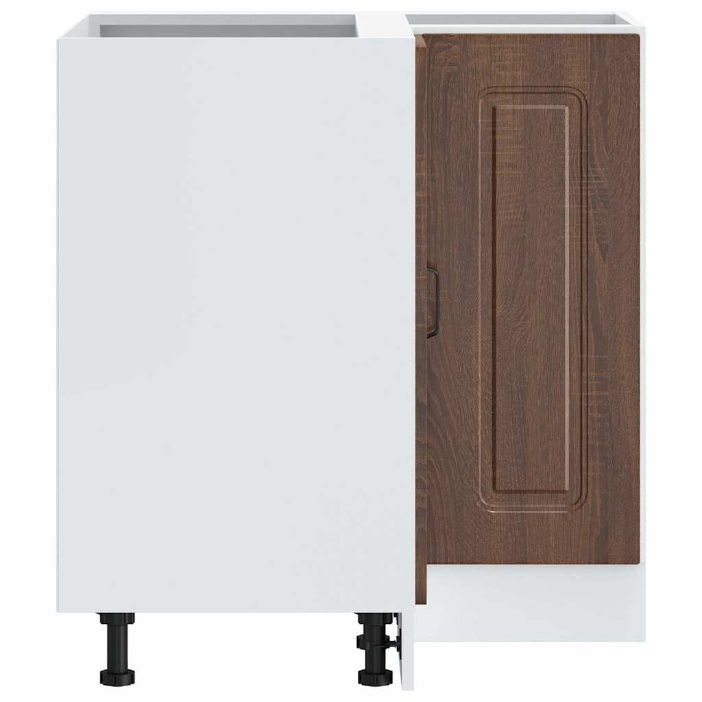 Mobile Base ad Angolo Cucina Kalmar Rovere Marrone Truciolato - homemem39