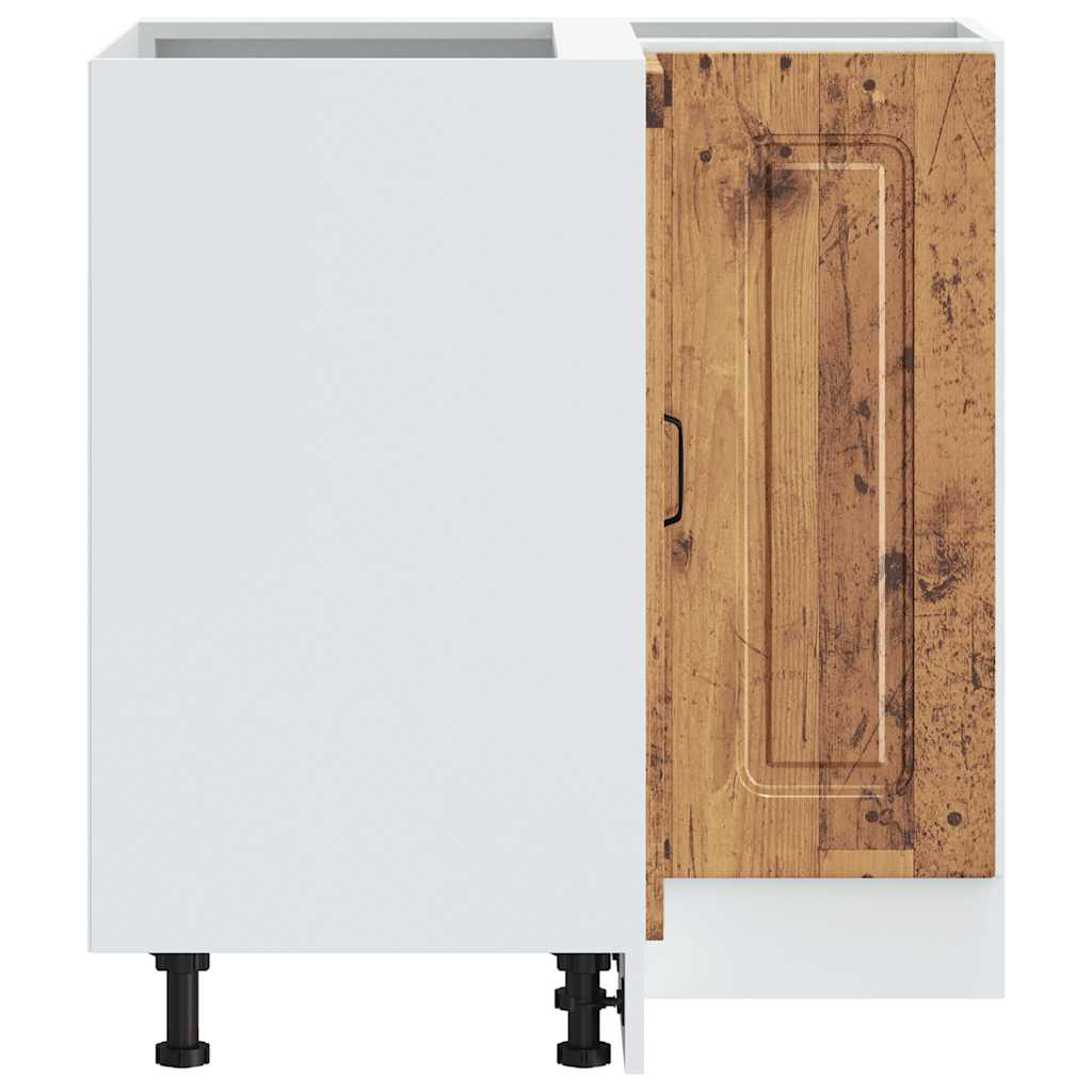 Mobile Base ad Angolo Cucina Kalmar Legno Vecchio in Truciolato - homemem39