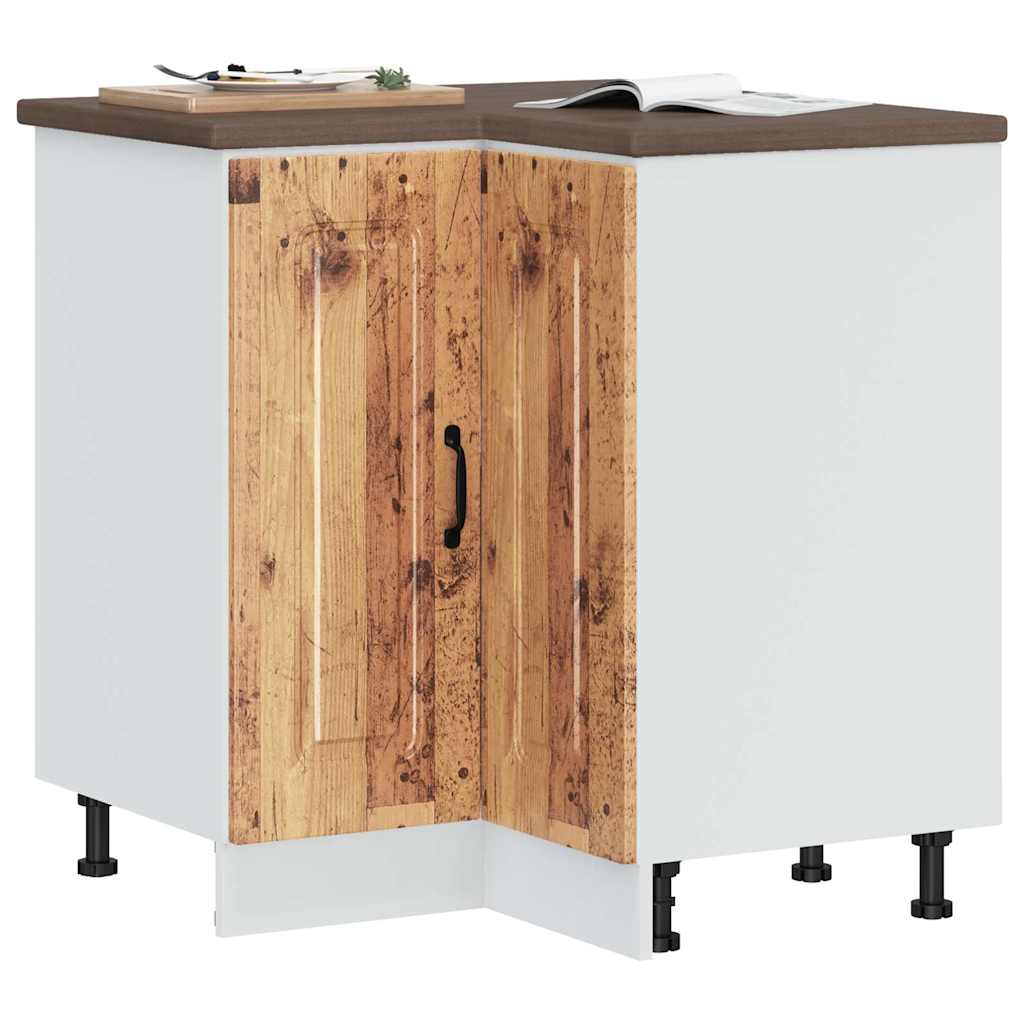 Mobile Base ad Angolo Cucina Kalmar Legno Vecchio in Truciolato