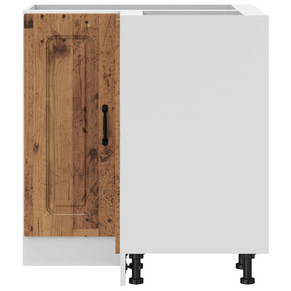 Mobile Base ad Angolo Cucina Kalmar Legno Vecchio in Truciolato