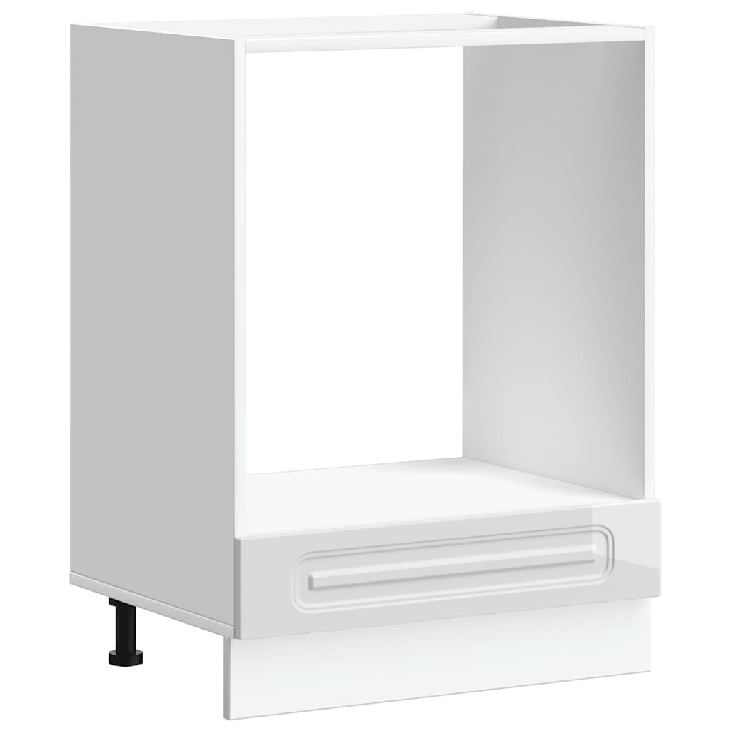 Armadio per Forno Kalmar Bianco Lucido in Legno Multistrato