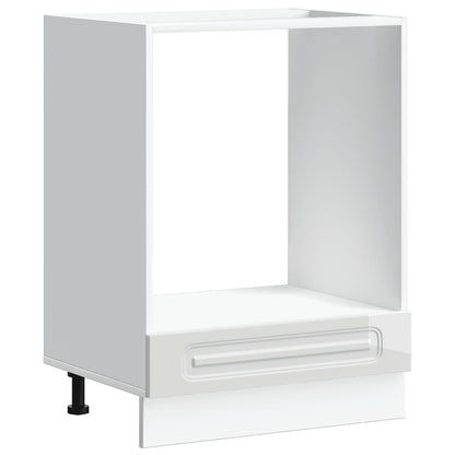 Armadio per Forno Kalmar Bianco Lucido in Legno Multistrato