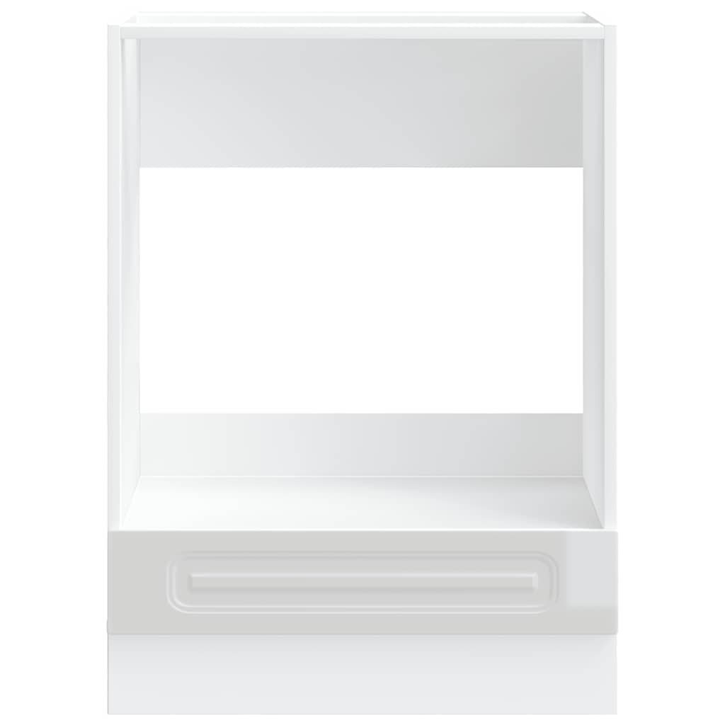 Armadio per Forno Kalmar Bianco Lucido in Legno Multistrato - homemem39