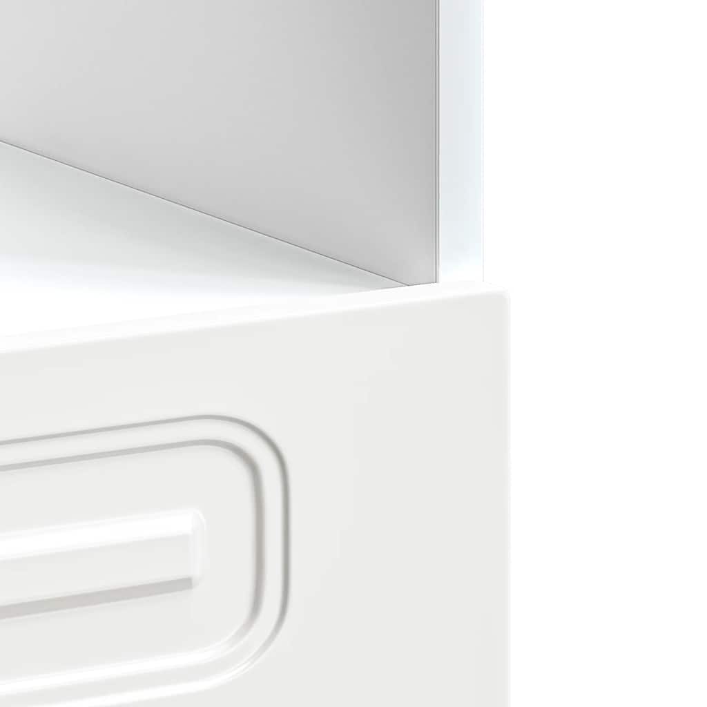 Armadio per Forno Kalmar Bianco Lucido in Legno Multistrato - homemem39