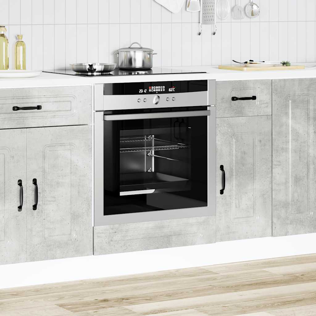 Armadio per Forno Kalmar Grigio Cemento in Legno Multistrato | homemem39