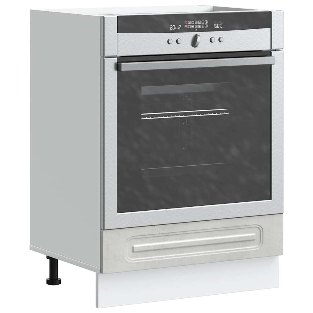 Armadio per Forno Kalmar Grigio Cemento in Legno Multistrato - homemem39