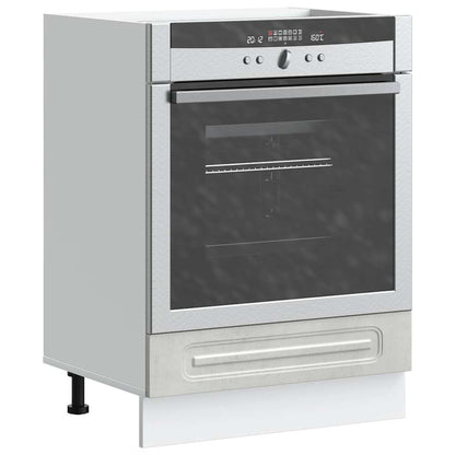 Armadio per Forno Kalmar Grigio Cemento in Legno Multistrato - homemem39