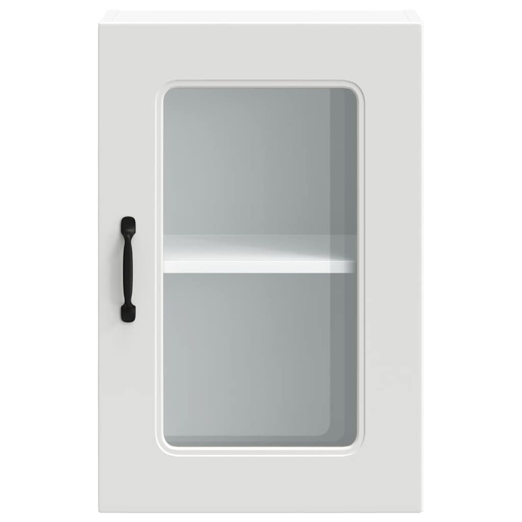 Pensile da Cucina con Porta in Vetro Kalmar Bianco Truciolato