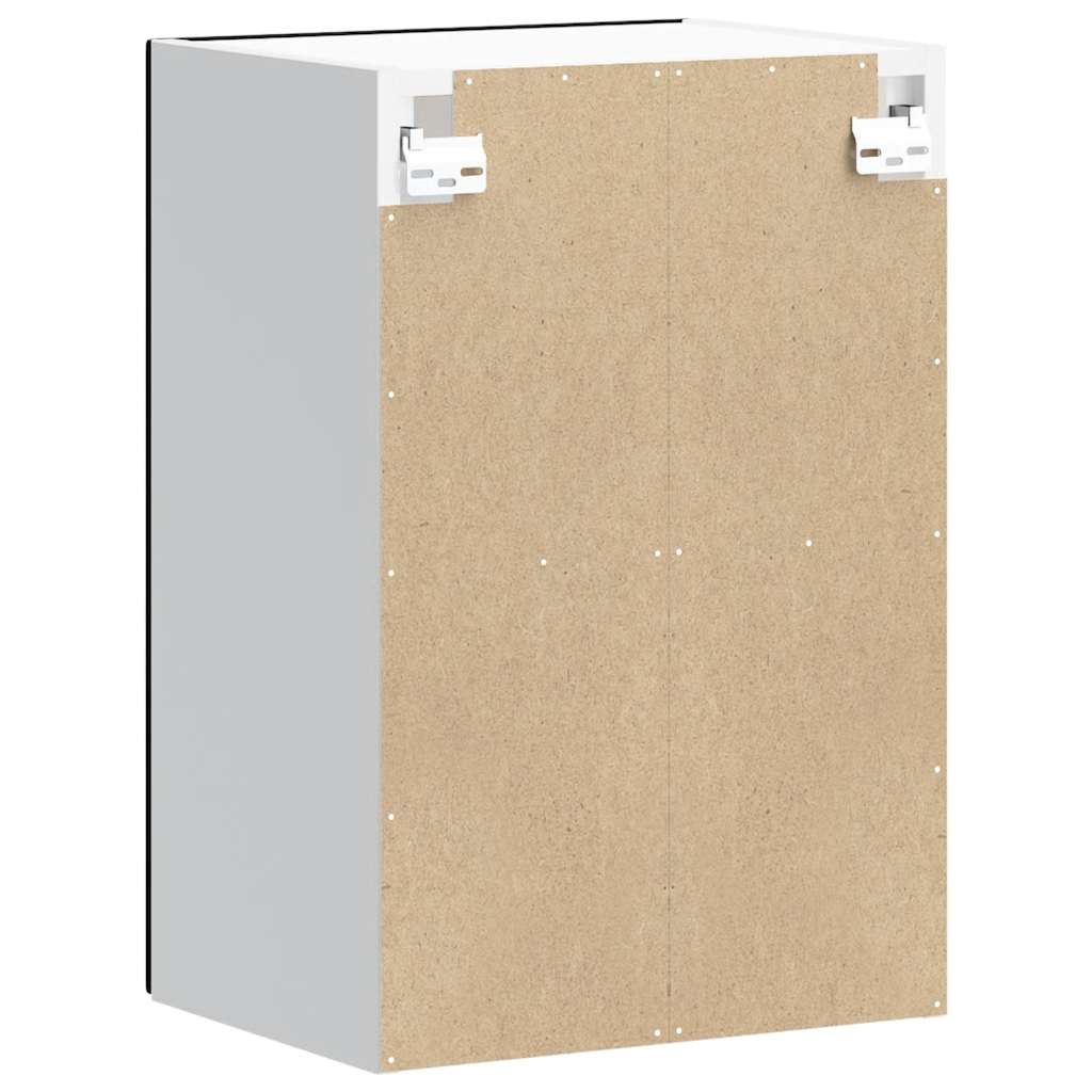 Pensile da Cucina con Porta in Vetro Kalmar Nero Truciolato - homemem39