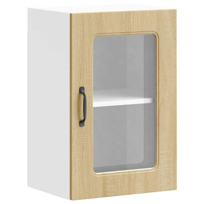 Pensile da Cucina con Porta in Vetro Kalmar Rovere Sonoma