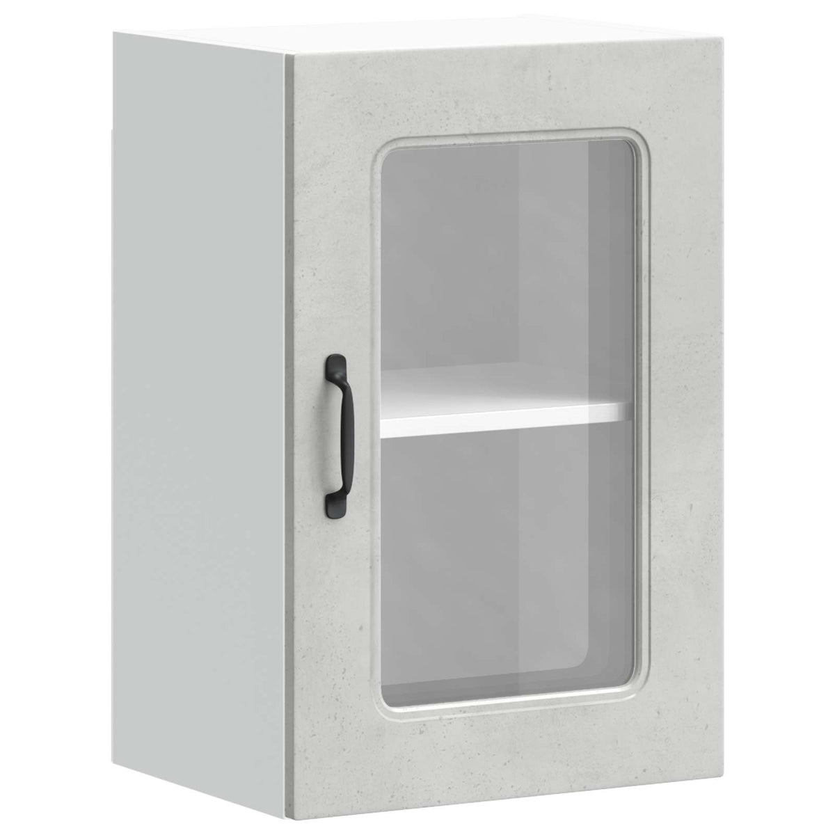 Pensile da Cucina con Porta in Vetro Kalmar Grigio Cemento