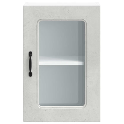 Pensile da Cucina con Porta in Vetro Kalmar Grigio Cemento