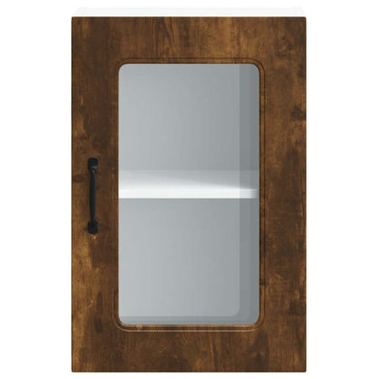 Pensile da Cucina con Porta in Vetro Kalmar Rovere Fumo - homemem39