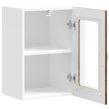 Pensile da Cucina con Porta in Vetro Kalmar Rovere Fumo | homemem39