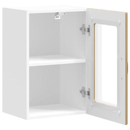 Pensile da Cucina con Porta in Vetro Kalmar Rovere Artigianale - homemem39