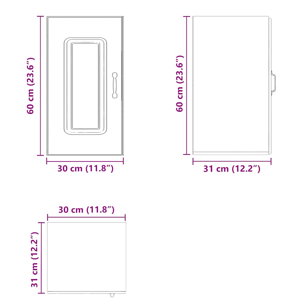 Pensile da Cucina Kalmar Bianco in Legno Multistrato | homemem39