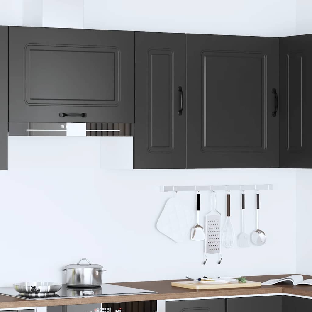 Pensile da Cucina Kalmar Nero in Legno Multistrato | homemem39