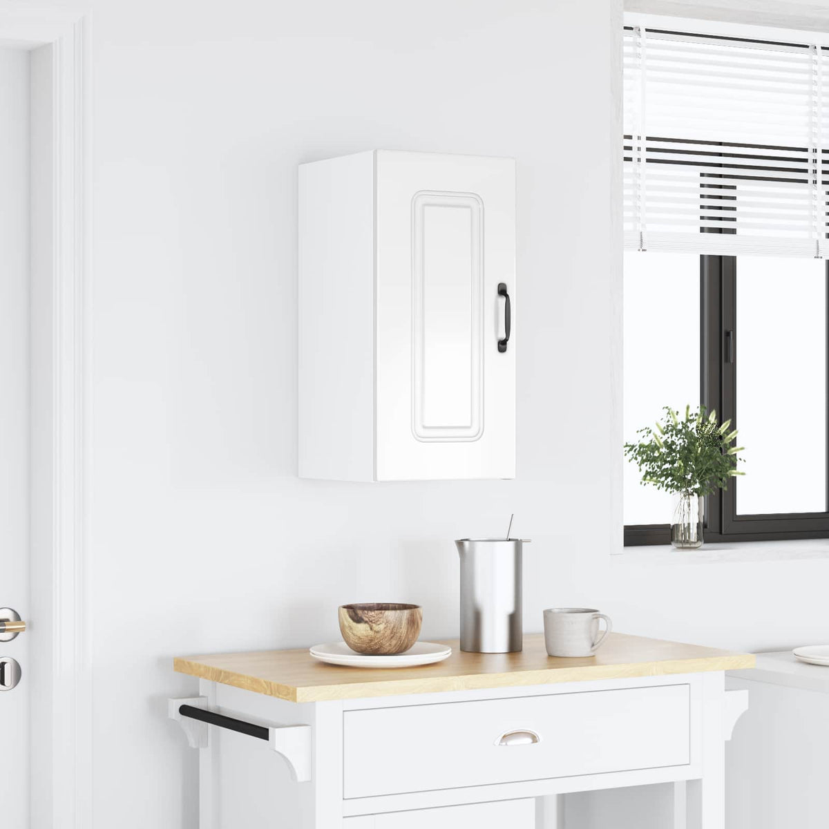 Base da Cucina Kalmar Bianco Lucido in Legno Multistrato