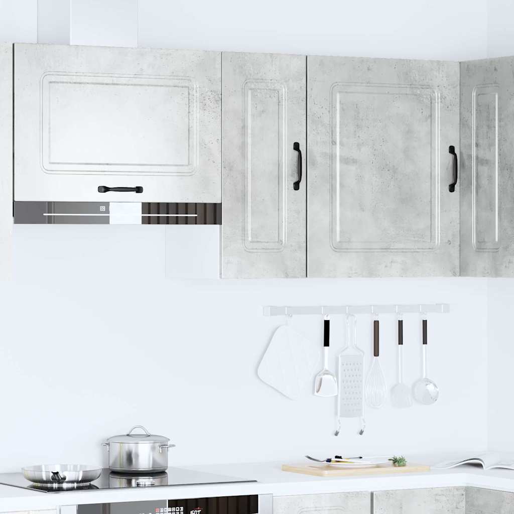 Pensile da Cucina Kalmar Grigio Cemento in Legno Multistrato | homemem39
