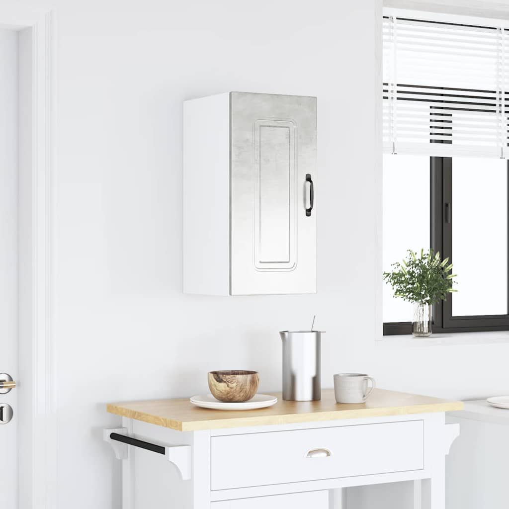 Pensile da Cucina Kalmar Grigio Cemento in Legno Multistrato | homemem39