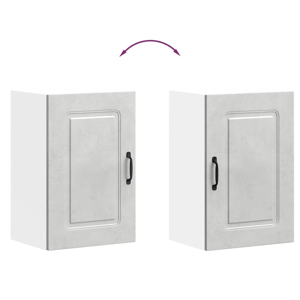 Pensile da Cucina Kalmar Grigio Cemento in Legno Multistrato - homemem39