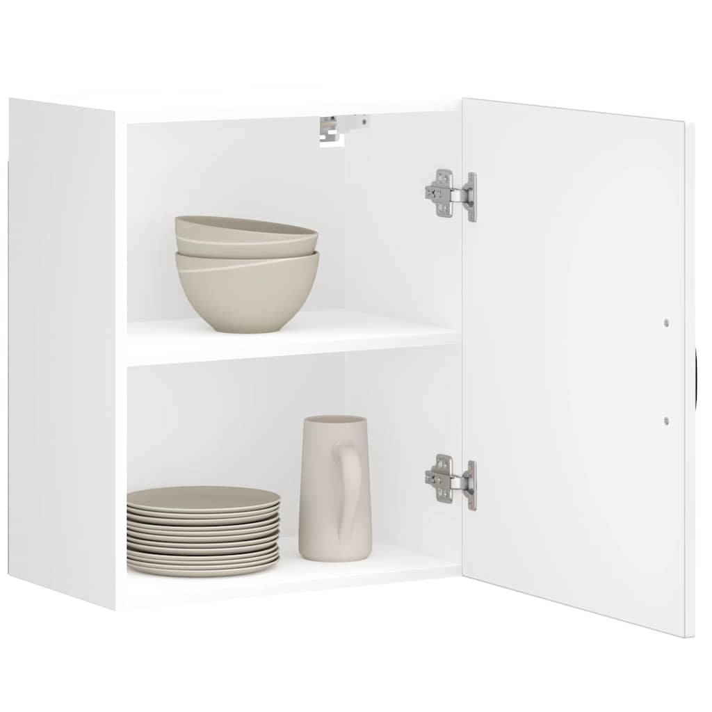 Pensili da cucina 2 pz Kalmar in Legno Multistrato Bianco Lucido