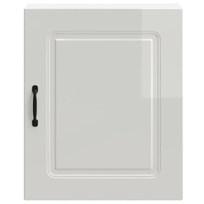 Pensili da cucina 2 pz Kalmar in Legno Multistrato Bianco Lucido | homemem39