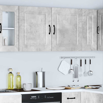 Pensili da cucina 2 pz Kalmar in Legno Multistrato Grigio cemento