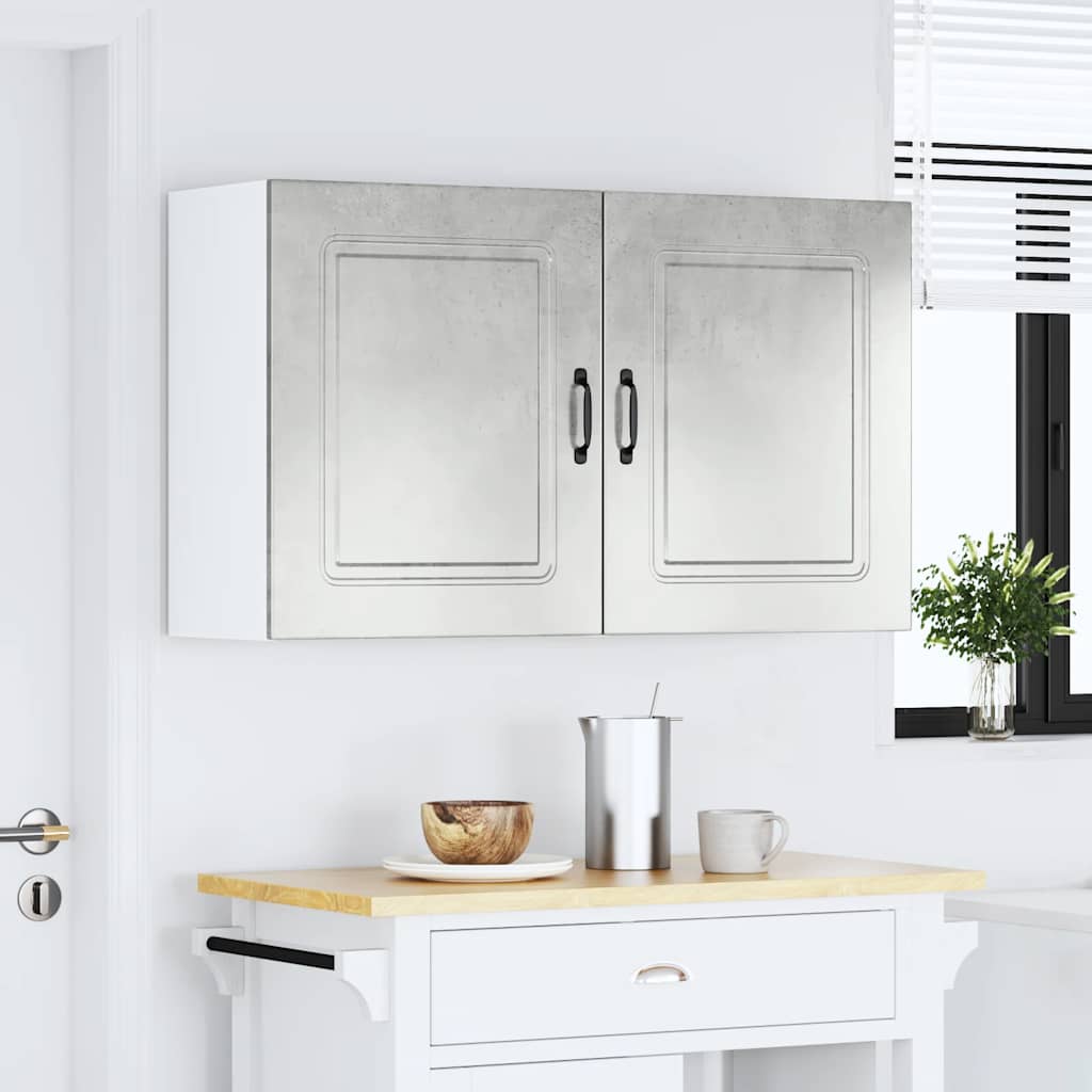 Pensili da cucina 2 pz Kalmar in Legno Multistrato Grigio cemento