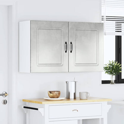 Pensili da cucina 2 pz Kalmar in Legno Multistrato Grigio cemento