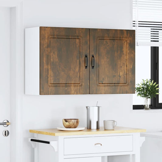 Pensili da cucina 2 pz Kalmar in Legno Multistrato Rovere Fumo