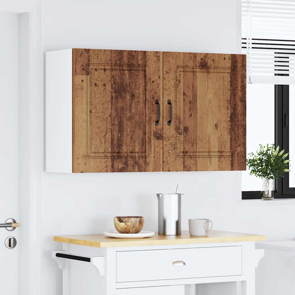 Pensili da cucina 2 pz Kalmar in Legno Multistrato Legno Antico