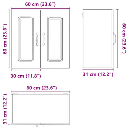 Pensile da Cucina Kalmar Nero in Legno Multistrato | homemem39
