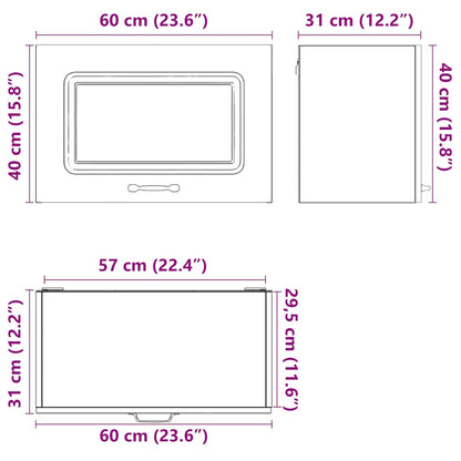 Pensile da Cucina Kalmar Grigio Sonoma in Legno Multistrato - homemem39